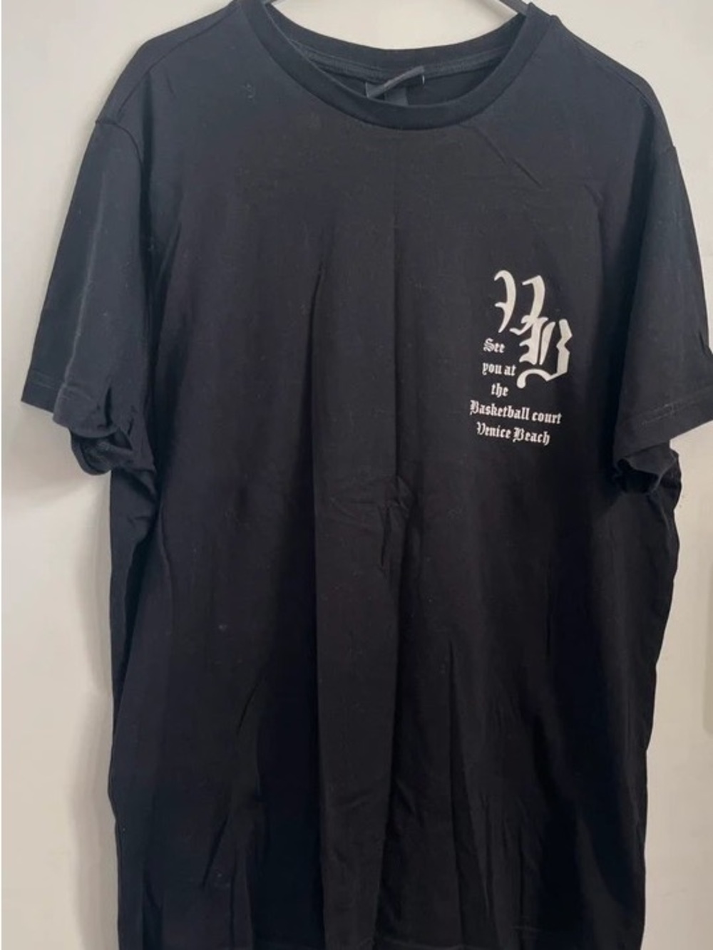 Men's Black Short-Sleeve Graphic Tee - Venice Beach Print